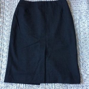 Vintage Pinstripe Wool Pencil Skirt